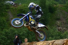 Graham Jarvis shows off his bike skills