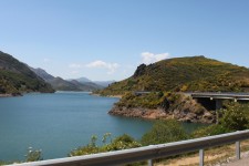 Look at the road hug the lake side Look at the road hug the lake side