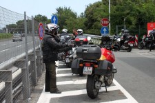 Loads of bikers were on the road Loads of bikers were on the road