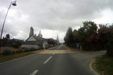 Dark skies hover over the old French village Dark skies hover over the old French village