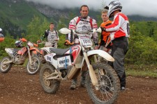 An electric bike makes it to the top - it was making a bit of a noise (for a change)