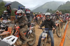 Riders line up for the street parade