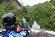Old bridge and a new adventure motorbike = FUN Old bridge and a new adventure motorbike = FUN