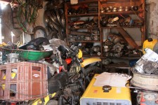 Inside the motorcycle shop Inside the motorcycle shop