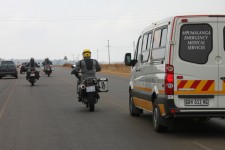 An ambulance over takes us rather closely! An ambulance over takes us rather closely!