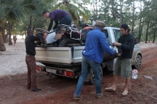 Gabriele loads up and heads back to the USA Gabriele loads up and heads back to the USA