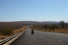 Riding away from Maputo and towards SA Riding away from Maputo and towards SA