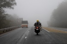Up high in the hills again and into more fog and 6 degrees Up high in the hills again and into more fog and 6 degrees