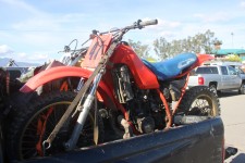 A well ridden Motocrosser A well ridden Motocrosser