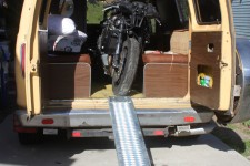 The CBR600 gets loaded into my van The CBR600 gets loaded into my van