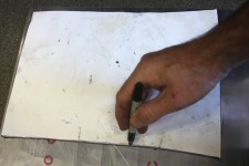 Mark out your metal with the cut-out template Mark out your metal with the cut-out template