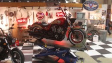 Victory's new model and cool garage display