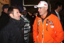 Max Biaggi and Stefan Everts chat at the Supercross Max Biaggi and Stefan Everts chat at the Supercross