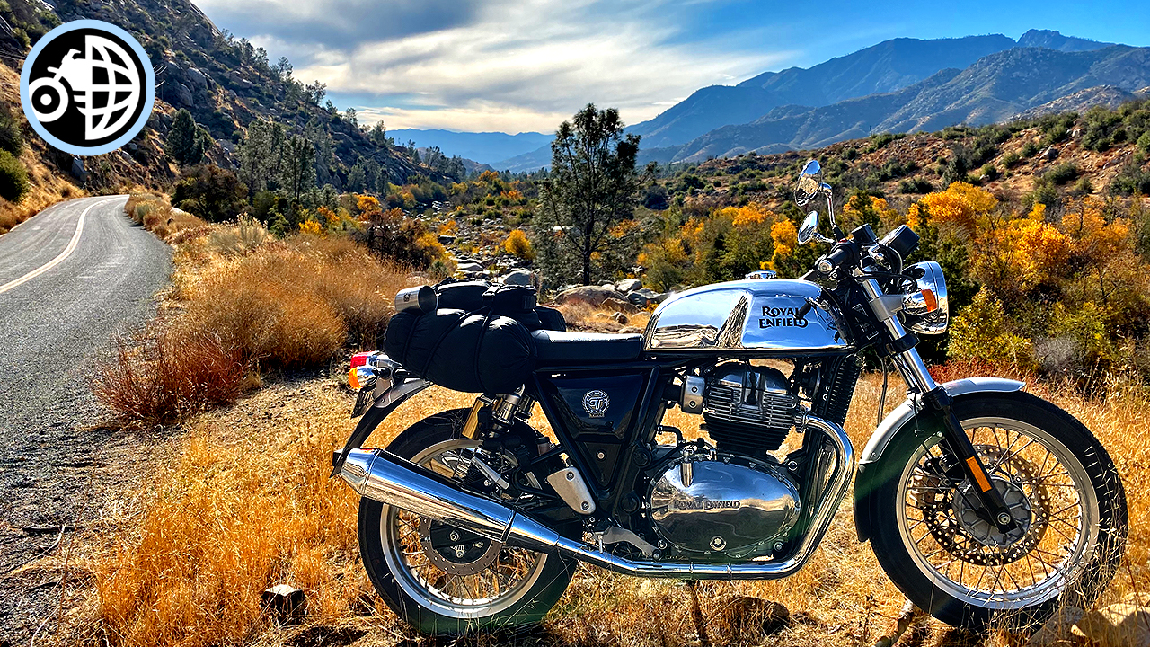 Gt Rider Bike Scenic River Ride / Royal Enfield Continental GT Café Racer - MotoGeo